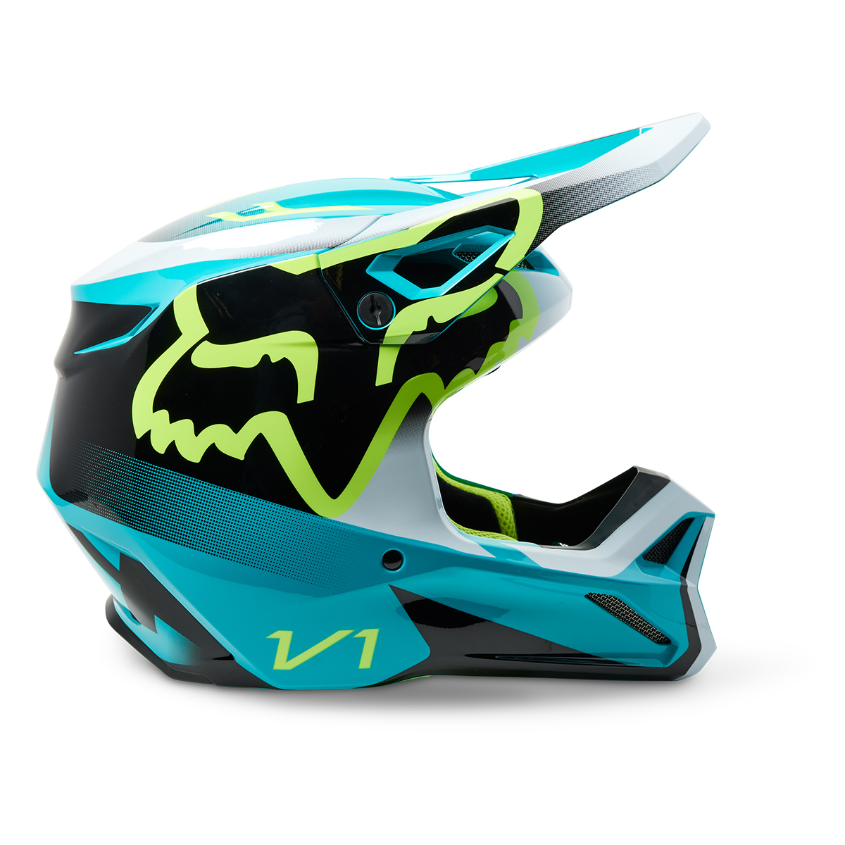 FOX RACING V1 ヘルメット リード ティール| Dirtbikeplus (ダート ...