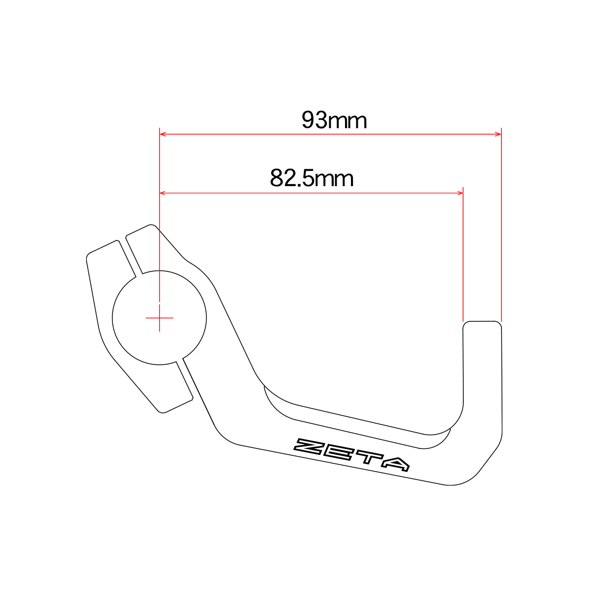 ZETA ハンドガードマウント ロングUクランプキット 大径バー用（28.6ｍｍ）| Dirtbikeplus (ダートバイクプラス)